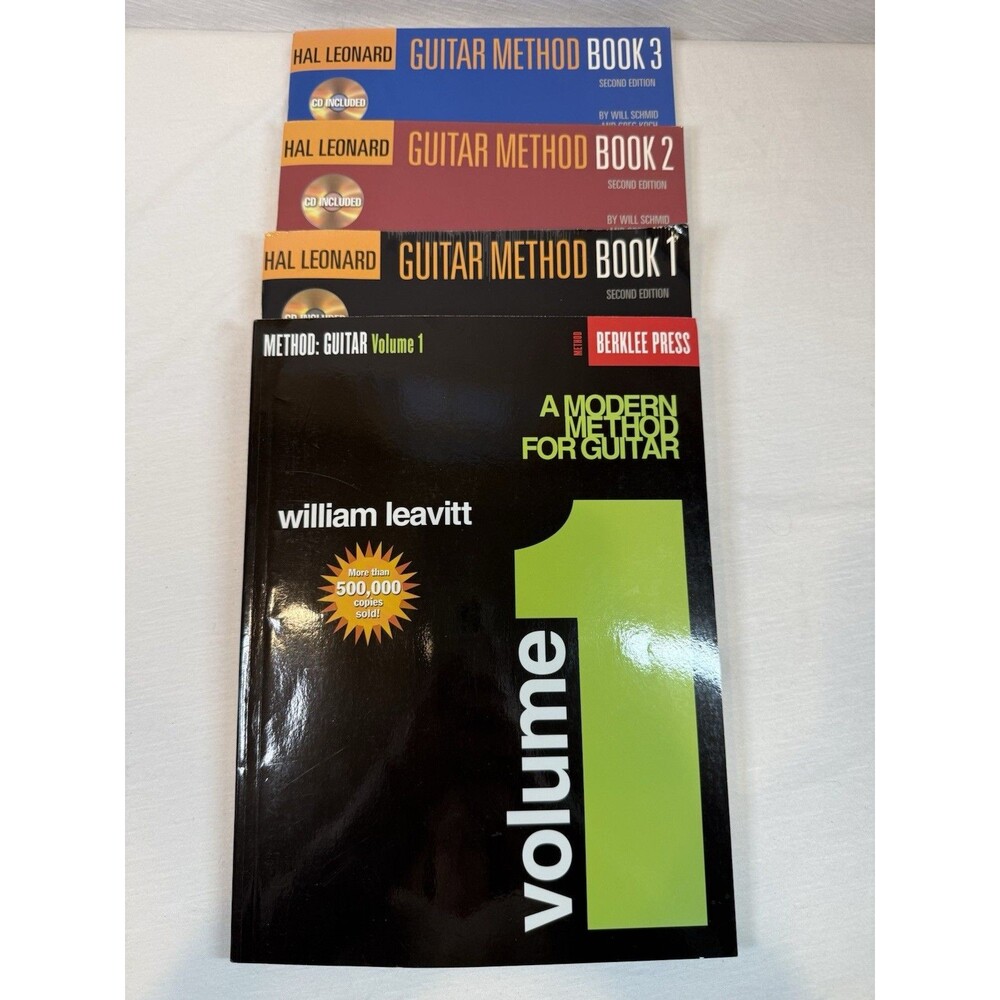 Guitar Song Books 4 Beginner Lesson Books Songbooks Hal Leonard William Leavitt